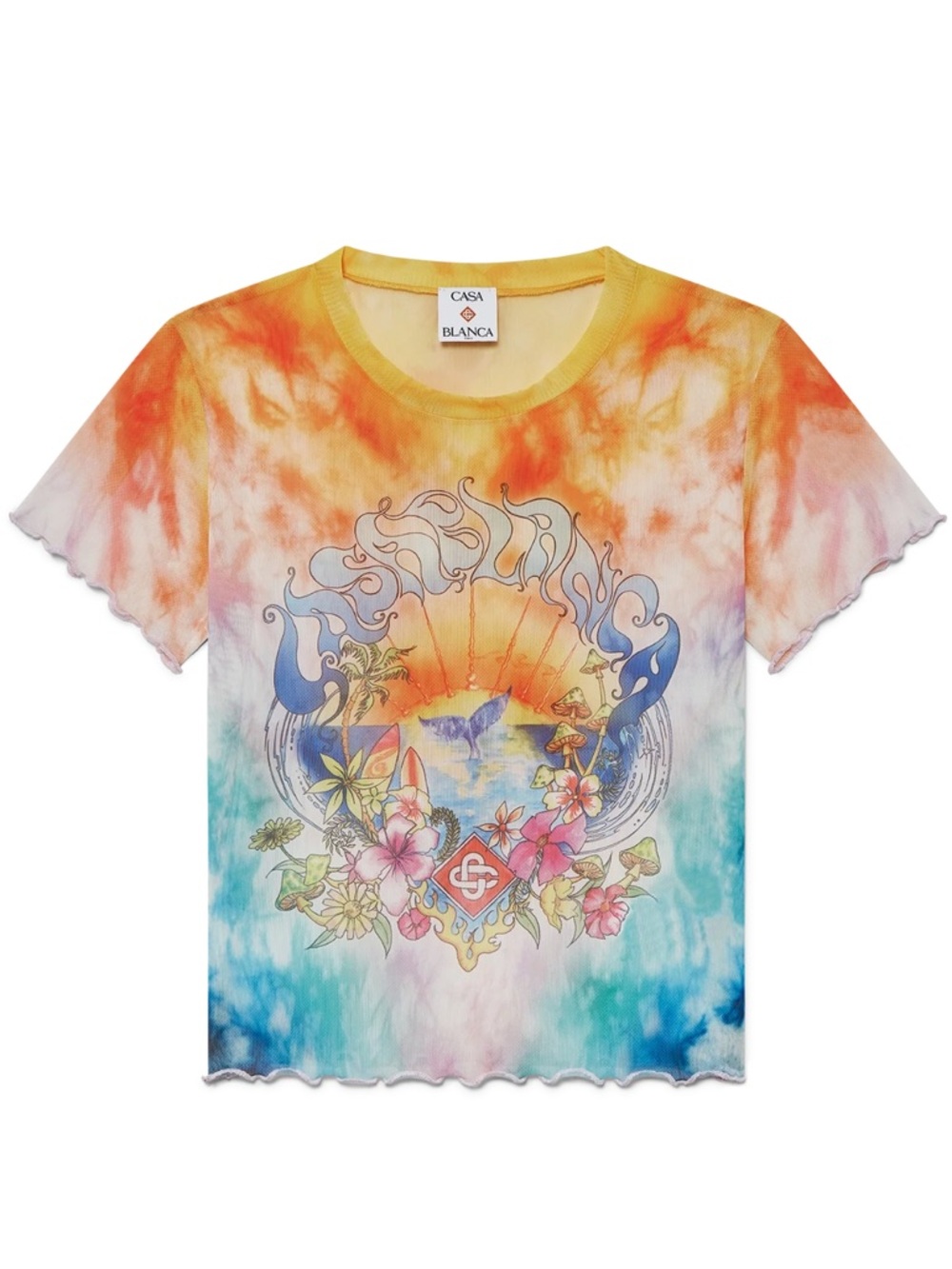CASABLANCA | SURF TRIP TIE DYE MESH SHORT SLEEVE T‑SHIRT